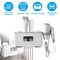 Automatic Toothpaste Dispenser Multifunctional Toothbrush Holder Rack White 5 Slots